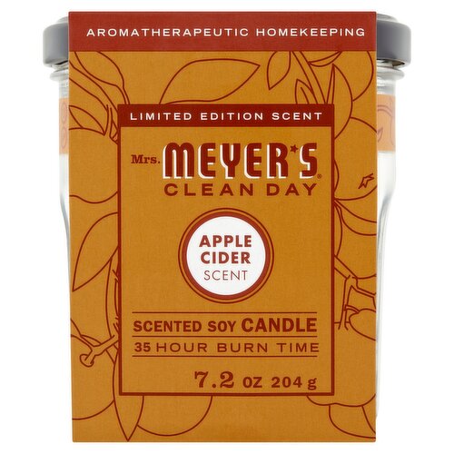 Mrs. Meyer's Clean Day Apple Cider Scent Soy Candle Limited Edition, 7.2 oz