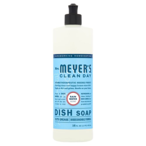 Mrs. Meyer's Clean Day Rain Water Scent Dish Soap, 16 fl oz