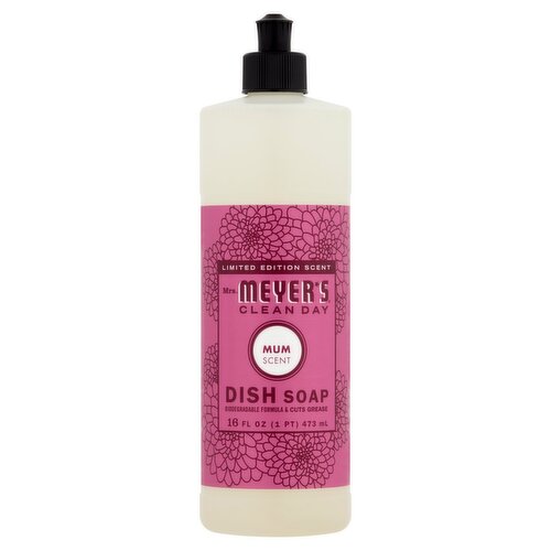 Mrs. Meyer's Clean Day Mum Scent Dish Soap Limited Edition Scent, 16 fl oz
