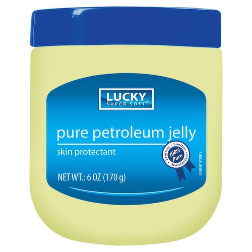 Lucky Super Soft Skin Protectant Pure Petroleum Jelly, 6 oz