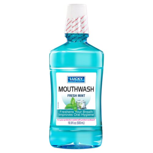 Lucky Super Soft Fresh Mint Mouthwash, 16.9 fl oz