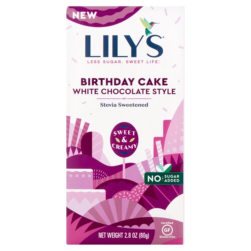  Lily's Birthday Cake White Chocolate Style Bar, 2.8 oz
