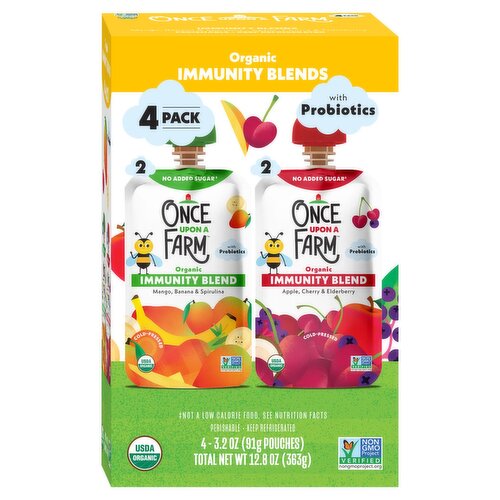 Once Upon a Farm Organic Immunity Blend, 3.2 oz, 4 count