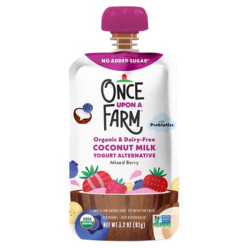 Once Upon a Farm Organic & Dairy Free Mixed Berry Coconut Milk Yogurt Alternative, 3.2 oz