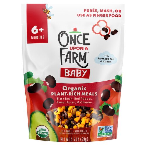 Once Upon a Farm Organic Plant-Rich Meals Baby Food, 6+ Months, 3.5 oz