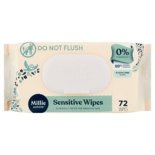 Millie Moon Sensitive Wipes, 72 count