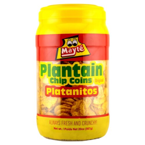 Mayté Original Plantain Chip Coins, 20 oz