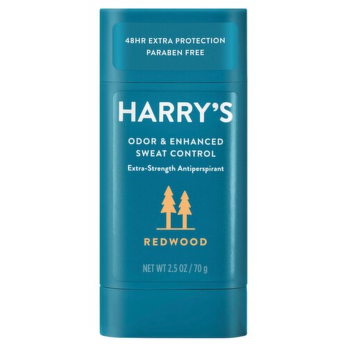 Harry's Redwood Odor & Enhanced Sweat Control Extra-Strength Antiperspirant Deodorant, 2.5 oz