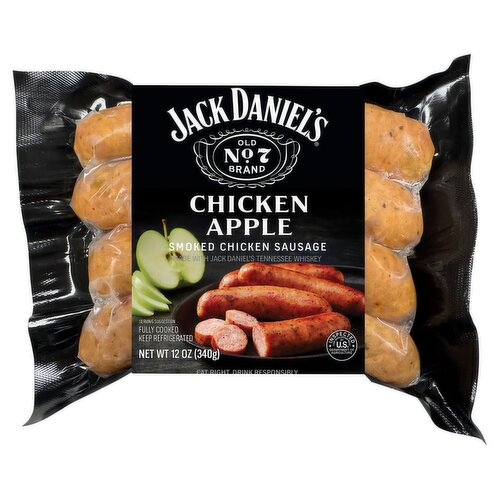 Jack Daniel's Chicken Apple Smoked Chicken Sausage, 12 oz