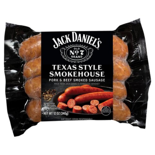 Jack Daniel's Texas Style Smokehouse Pork & Beef Smoked Sausage, 12 oz