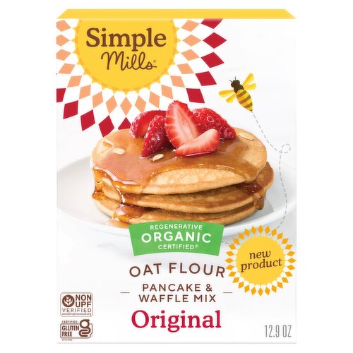 Simple Mills Oat Flour Original Pancake & Waffle Mix, 12.9 oz