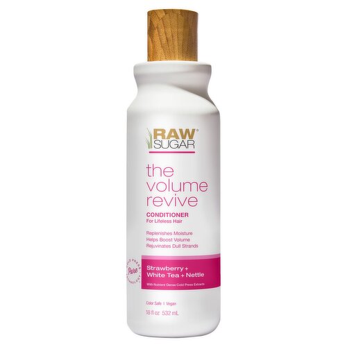 Raw Sugar Strawberry + White Tea + Nettle The Volume Revive Conditioner, 18 fl oz