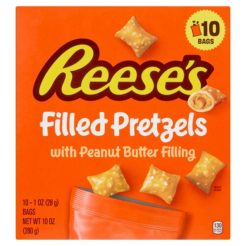 Reese's Filled Pretzels with Peanut Butter Filling, 1 oz, 10 count