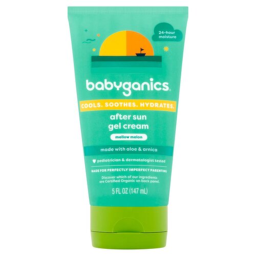 Babyganics Mellow Melon After Sun Gel Cream, 5 fl oz
