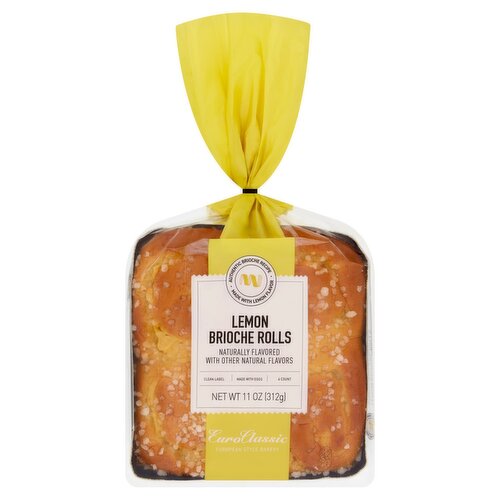 Euro Classic Lemon Brioche Rolls, 4 count, 11 oz