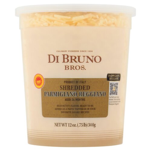 Di Bruno Bros. Shredded Parmigiano Reggiano, 12 oz