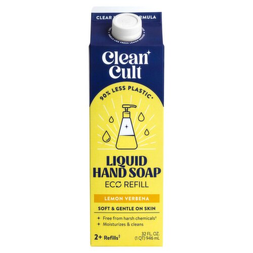 Cleancult Lemon Verbena Liquid Hand Soap, 32 fl oz