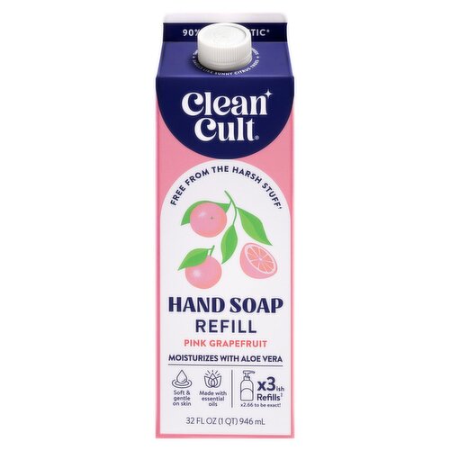 Cleancult Pink Grapefruit Hand Soap Refill, 32 fl oz