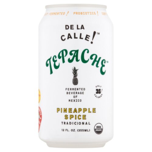 De La Calle! Tepache Pineapple Spice Fermented Beverage, 12 fl oz