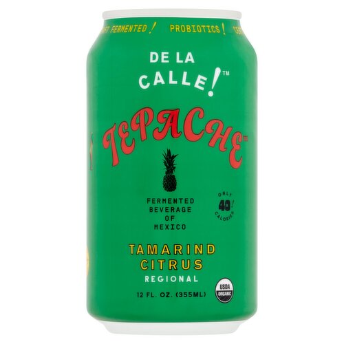 De La Calle! Tepache Tamarind Citrus Regional Fermented Beverage, 12 fl oz