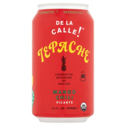 De La Calle! Tepache Mango Chili Fermented Beverage, 12 fl oz