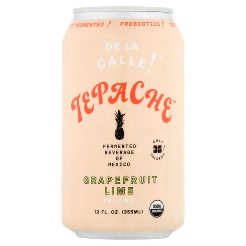 De La Calle! Tepache Paloma Grapefruit Lime Fermented Beverage, 12 fl oz