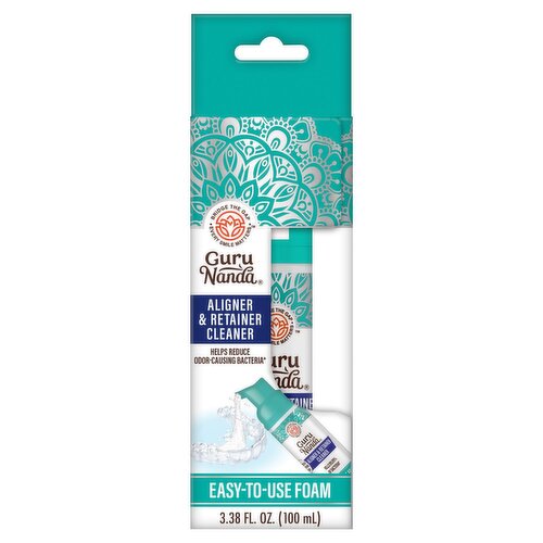 GuruNanda Easy-To-Use Foam Aligner & Retainer Cleaner, 3.38 fl oz