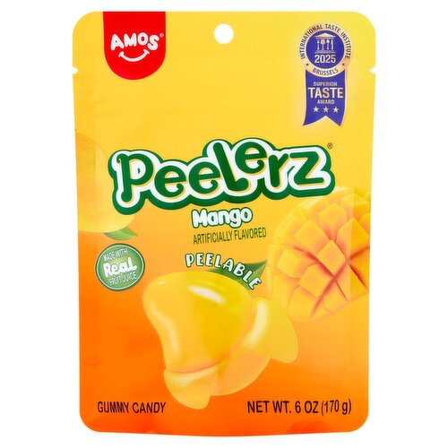 Amos Peelerz Mango Gummy Candy, 6 oz