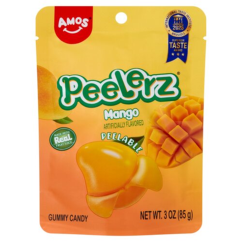 Amos Peelerz Mango Gummy Candy, 3 oz