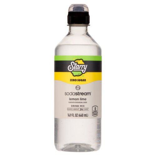 Sodastream Starry Zero Sugar Lemon Lime Drink Mix, 14.9 fl oz 