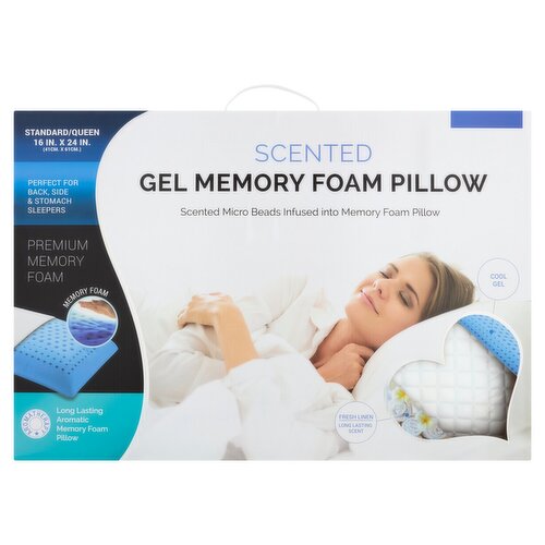 Scented Fresh Linen Gel Memory Foam Pillow, Size Standard/Queen