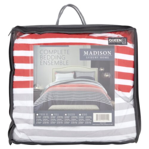 Madison Luxury Home Complete 8 Piece Queen Bedding Ensemble