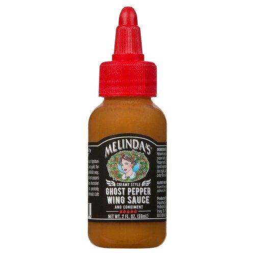 Melinda's Creamy Style Ghost Pepper Wing Sauce and Condiment, 2 fl oz