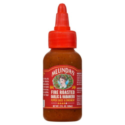 Melinda's Fire Roasted Garlic & Habanero Pepper Sauce & Condiment, 2 fl oz