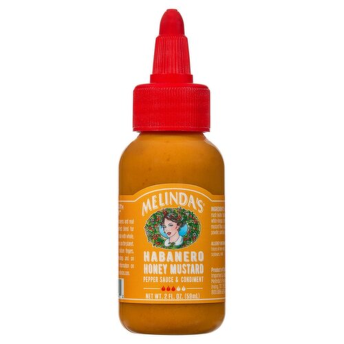 Melinda's Habanero Honey Mustard Pepper Sauce & Condiment, 2 fl oz