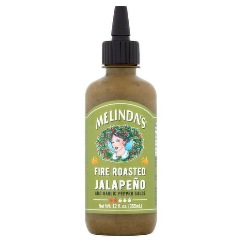 Melinda's Fire Roasted Jalapeño and Garlic Pepper Sauce, 12 fl oz