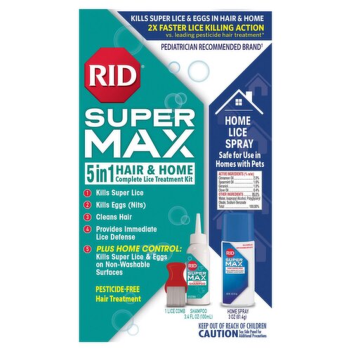 Rid Super Max 5 in 1 Hair & Home Complete Lice Treatment Kit
