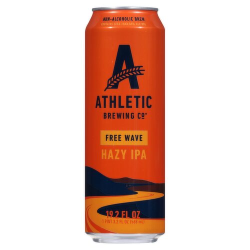 Athletic Brewing Co Free Wave Hazy IPA Non-Alcoholic Brew, 19.2 fl oz