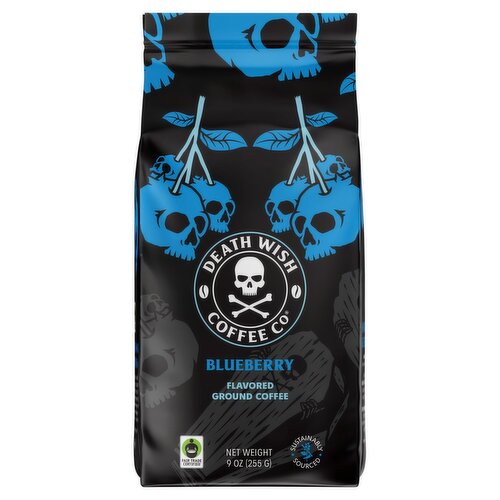 Death Wish Coffee Co Blueberry Flavored Ground Coffee, 9 oz