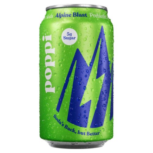 Poppi Prebiotic Soda Alpine Blast, 12 Fl Oz