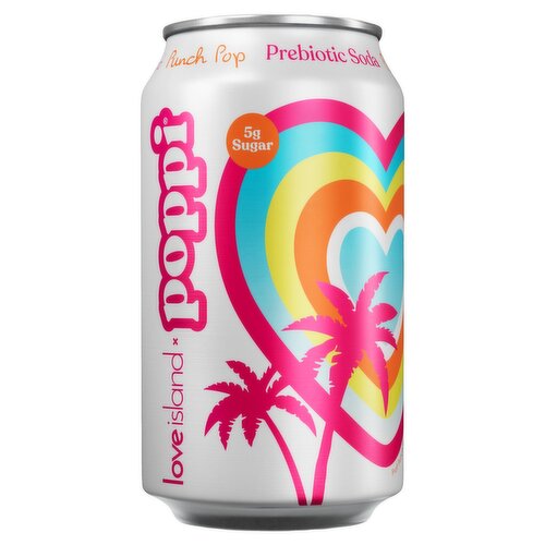 Poppi Prebiotic Soda Fruit Punch Pop Flavored, 12 Fl Oz