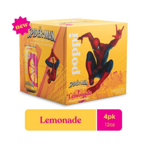 Poppi Prebiotic Soda Lemonade, 12 Fl Oz X 4