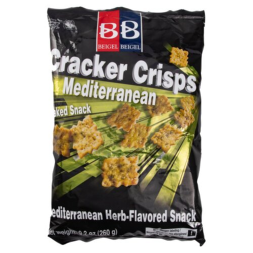 Beigel & Beigel Mediterranean Cracker Crisps Snack, 9.2 oz