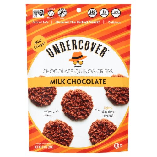 Undercover Milk Chocolate Quinoa Crisps, 3.0 oz