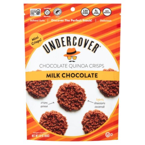 Undercover Milk Chocolate Quinoa Crisps, 3.0 oz