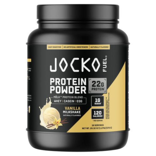 Jocko Fuel Vanilla Milkshake Protein Powder, 20.32 oz