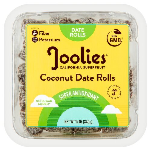 Joolies Coconut Date Rolls, 12 oz