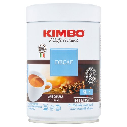 Kimbo Decaf Medium Roast Ground Coffee, 8.8 oz