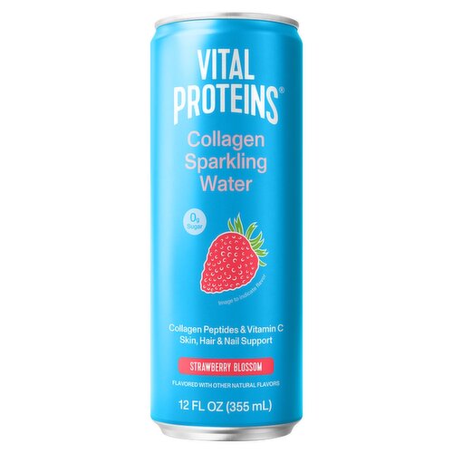 Vital Proteins Strawberry Blossom Collagen Sparkling Water, 12 fl oz