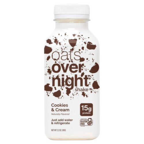 Oats Overnight Cookies & Cream Shake, 2.2 oz
